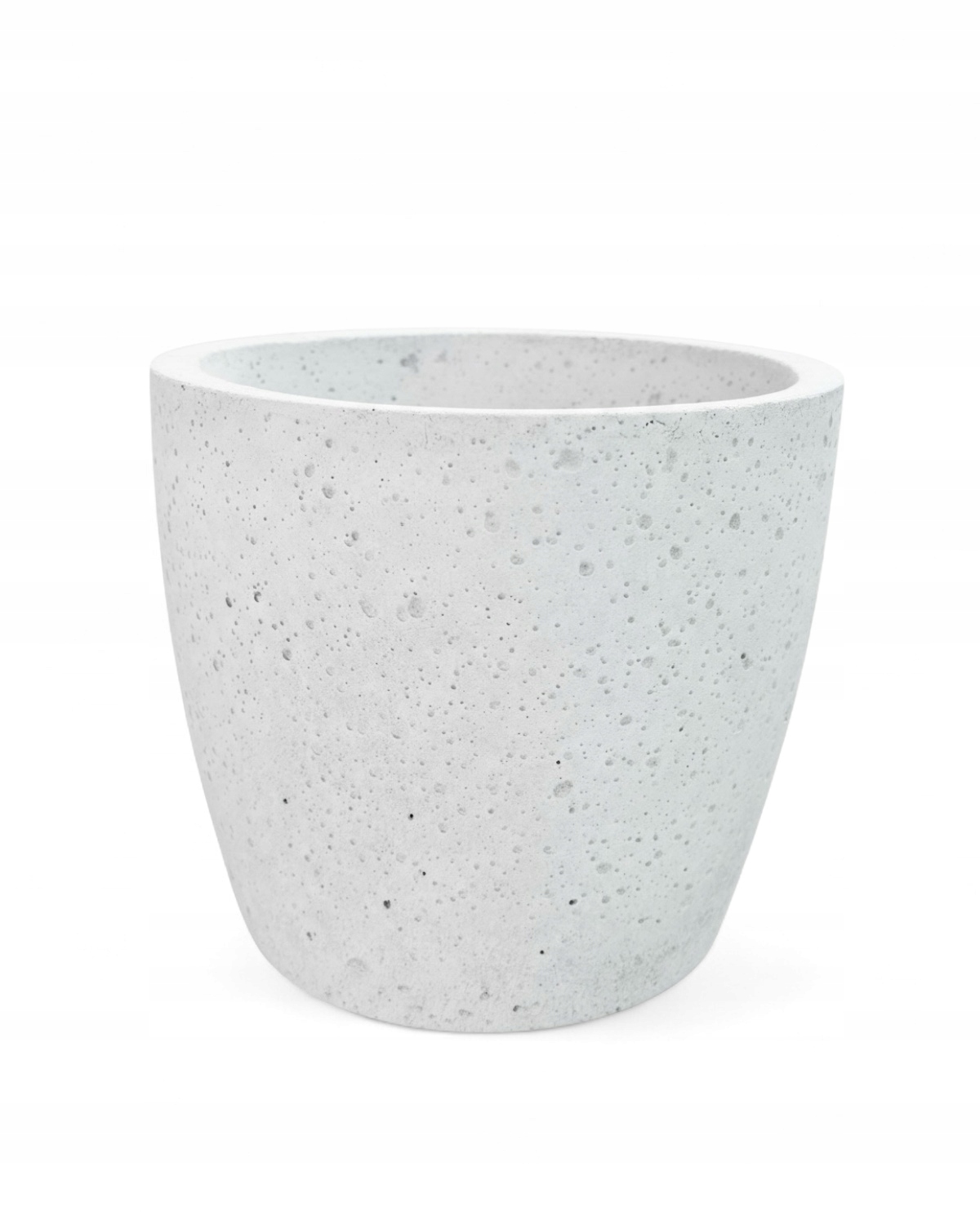 Okruhý betónový kvetináč Na Terasu, Balkón, záhradný Domček 25 × 20, biely